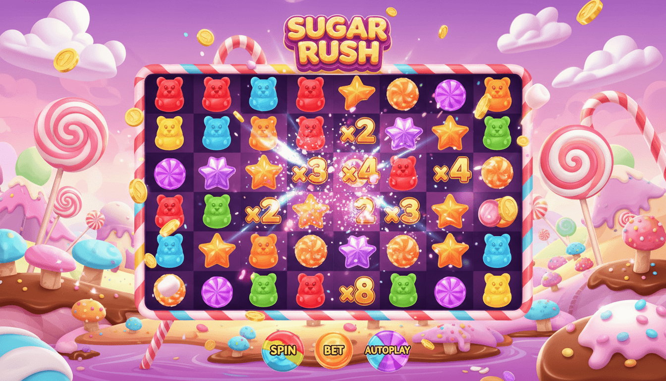 Sugar Rush slot. Pragmatic Play demo